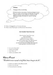 English worksheet: Pedagogy Working with translation