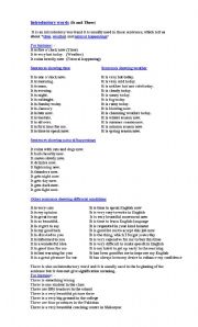 English Worksheet: Introductory words