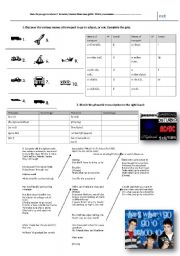 English worksheet: Phonetics, means of transport and why I go to school for.