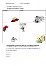 English worksheet: Calvins dreams+ audio link+ANSWER KEY