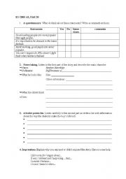 English Worksheet: Bullying