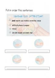 English worksheet: HOW CAN I WASH MY HANDS?
