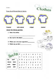 English worksheet: My Clothes