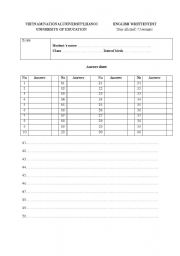 English Worksheet: ENGLISH TEST