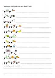 English worksheet: likes and dislikes