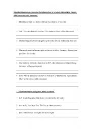 English Worksheet: relative clauses