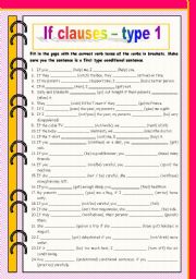 English Worksheet: If clauses - type 1