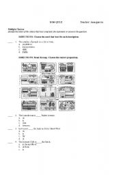 English worksheet: QUIZ 