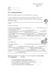 English Worksheet: TEST for high school students (3/3) + KEY