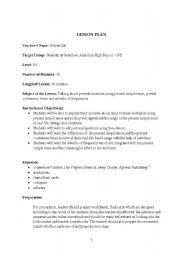 English worksheet: lesson plan-1