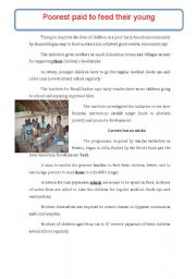 English Worksheet: POVERTY VS SCHOOL