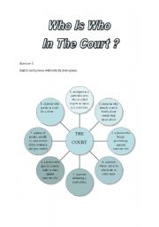English Worksheet: Who Is Who In The Court?