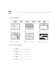 English worksheet: Label the weather