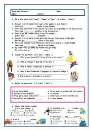 English Worksheet: comparatives