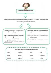 English Worksheet: Alternative Passive