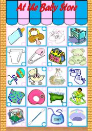 The Baby Store  vocabulary + grammar (pronouns he, she, it) [3 tasks] KEYS INCLUDED ((3 pages)) ***editable