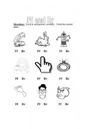 English worksheet: Ff and Rr