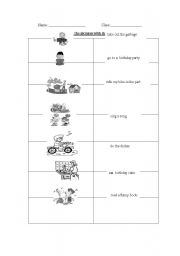 English worksheet: verbs