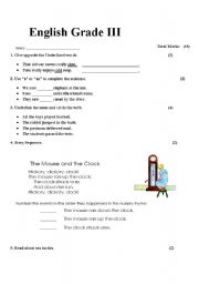 English Worksheet: English Grade 3