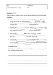 English Worksheet: Assessment