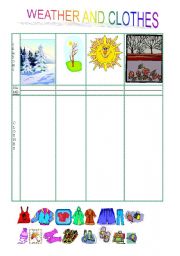 clothes and weather - ESL worksheet by carotte