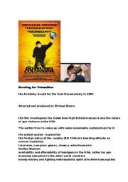 English Worksheet: Bowling for Columbine