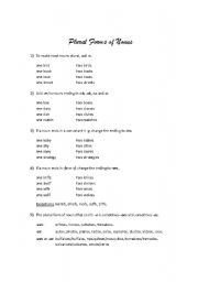 English Worksheet: Plural Forms of Nouns