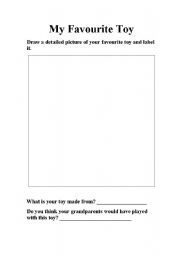 English worksheet: Grannies Attic - my favourite toy