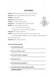 English Worksheet: At the doctors