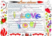 English Worksheet: Love idioms