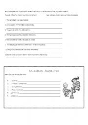English Worksheet: Past simple and past continuous