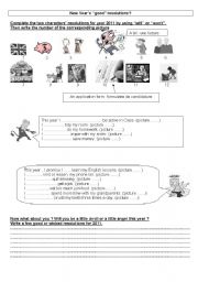 English Worksheet: New years 