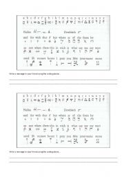 English Worksheet: Mary Queen of Scots - Coded letters