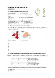 English Worksheet: Comparative and superlative exercise