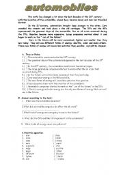 English Worksheet: reading