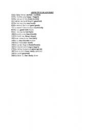 English Worksheet: adjective and adverb