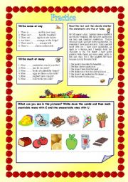 English Worksheet: food and drink /revision/ (2 pages + editable + key)