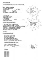 English Worksheet: elevation!