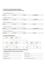 English worksheet: Family Members