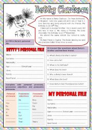 English Worksheet: Betty Clarkson - A personal file