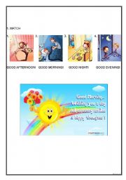 English worksheet: greetings