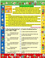 English Worksheet: A story from Asia - China (The blind man and the sun) 