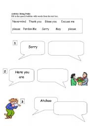 English worksheet: Being Polite