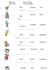 English Worksheet: family multiple choice