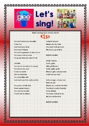 English Worksheet: > Glee Series: Season 2! > Songs For Class! S02E15 *.* Two Songs *.* Fully Editable With Key! *.* Part 2/2