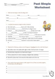 English Worksheet: Past Simple