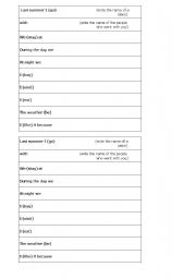 English worksheet: Write and fold