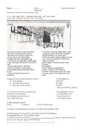 English Worksheet: elementary test based on an extract from Round the world in 80days
