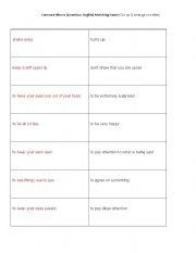 English Worksheet: Idiom Matching Card Game (American English)