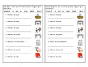 English Worksheet: preposition 1